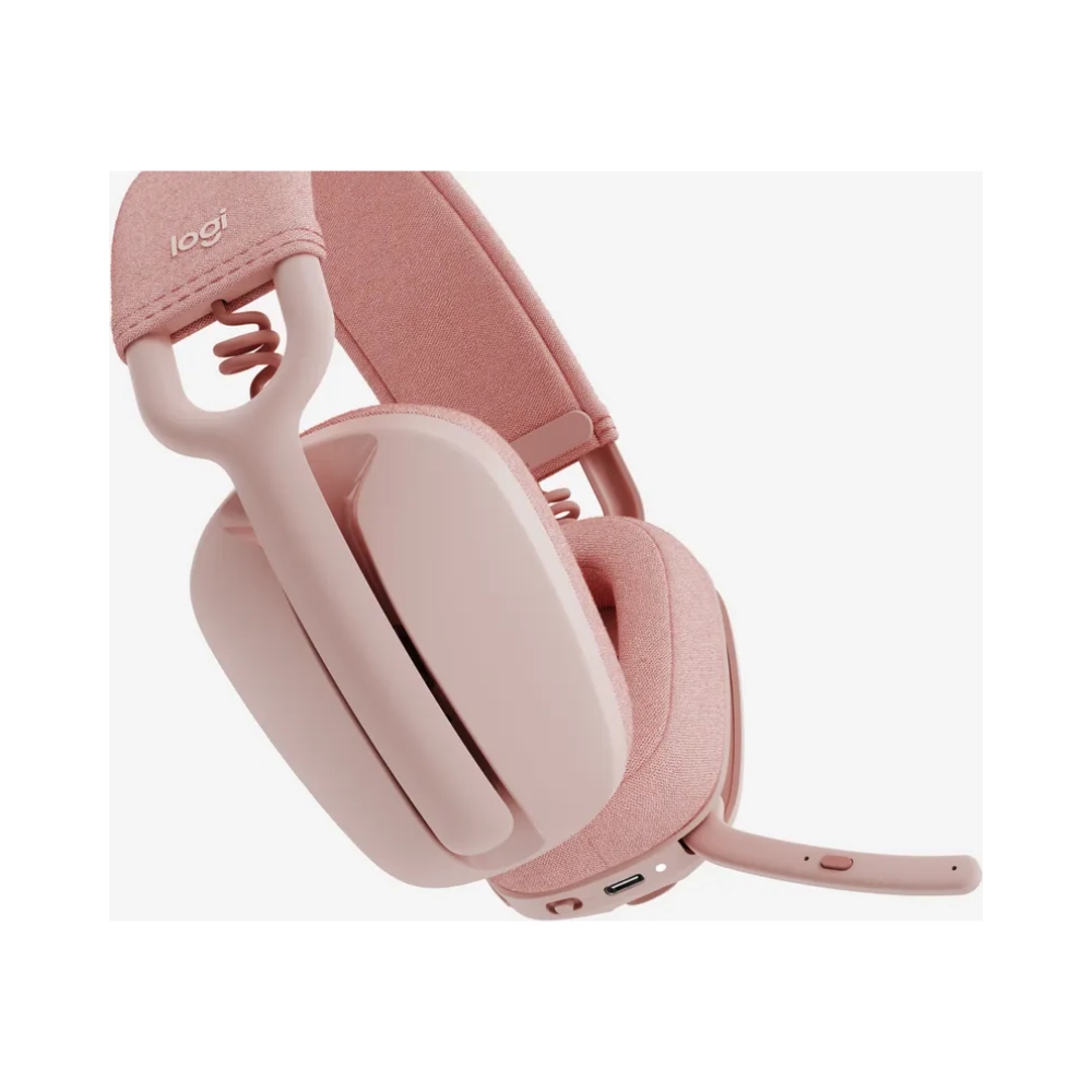 logitech zone vibe 100 wireless bluetooth headset rose 2 year limited warranty