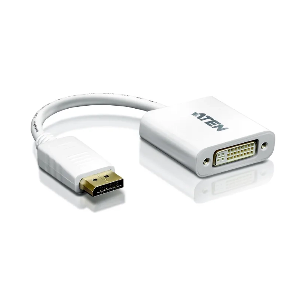 aten displayportdvi adapter displayport male dvi i female malefemale white