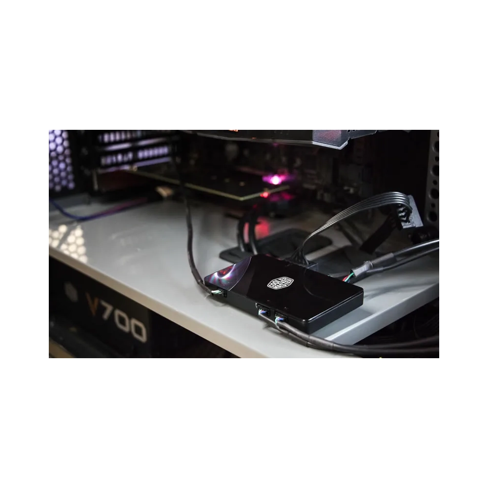 cooler master rgb led controller plastic black 90 mm 14 mm