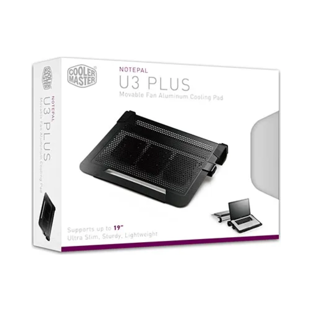 cooler master notepal u3 plus 483 cm 19 3 pcs 8 cm 950 rpm 1800 rpm 1542 cfm