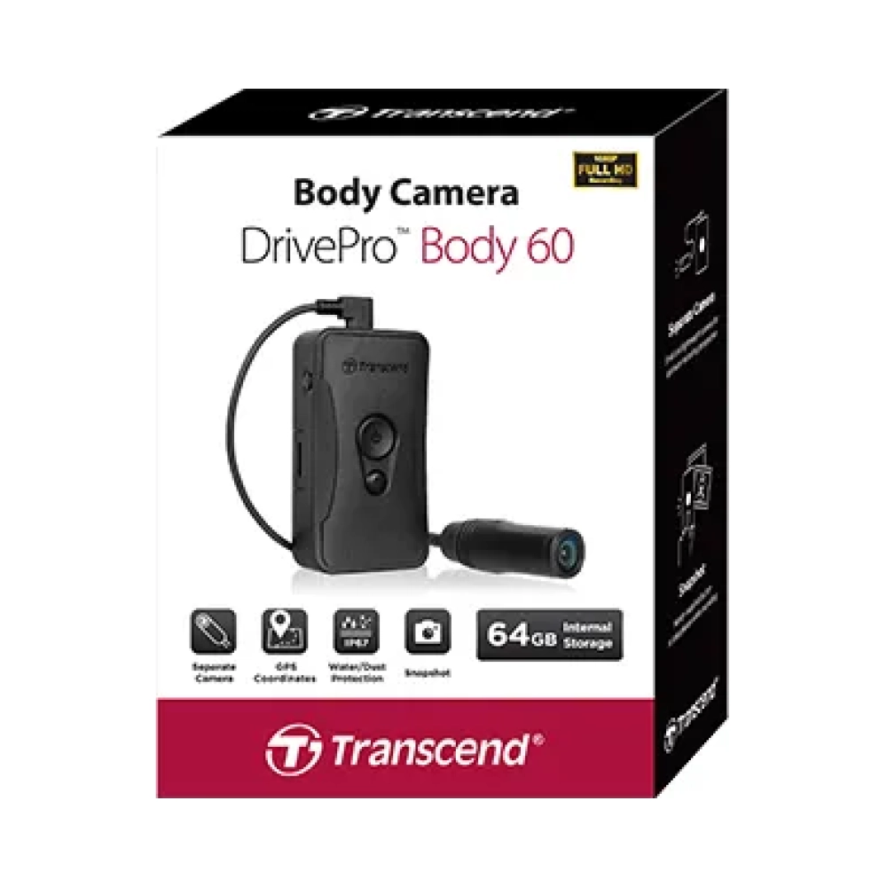 transcend drivepro body 60 full hd 1920 x 1080 pixels 130 30 fps h264mp4 black