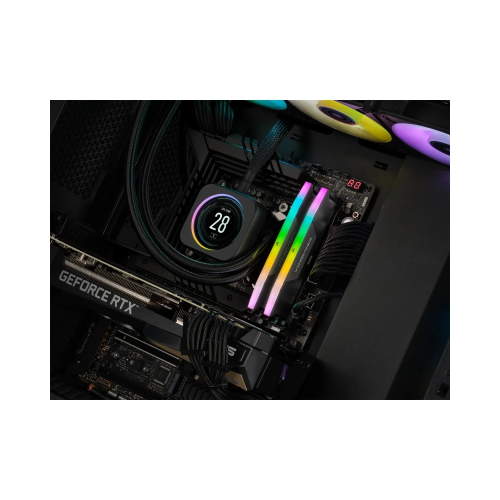 corsair vengeance rgb cmh32gx5m2e6000c36 32 gb 2 x 16 gb ddr5 6000 mhz 288 pin dimm black