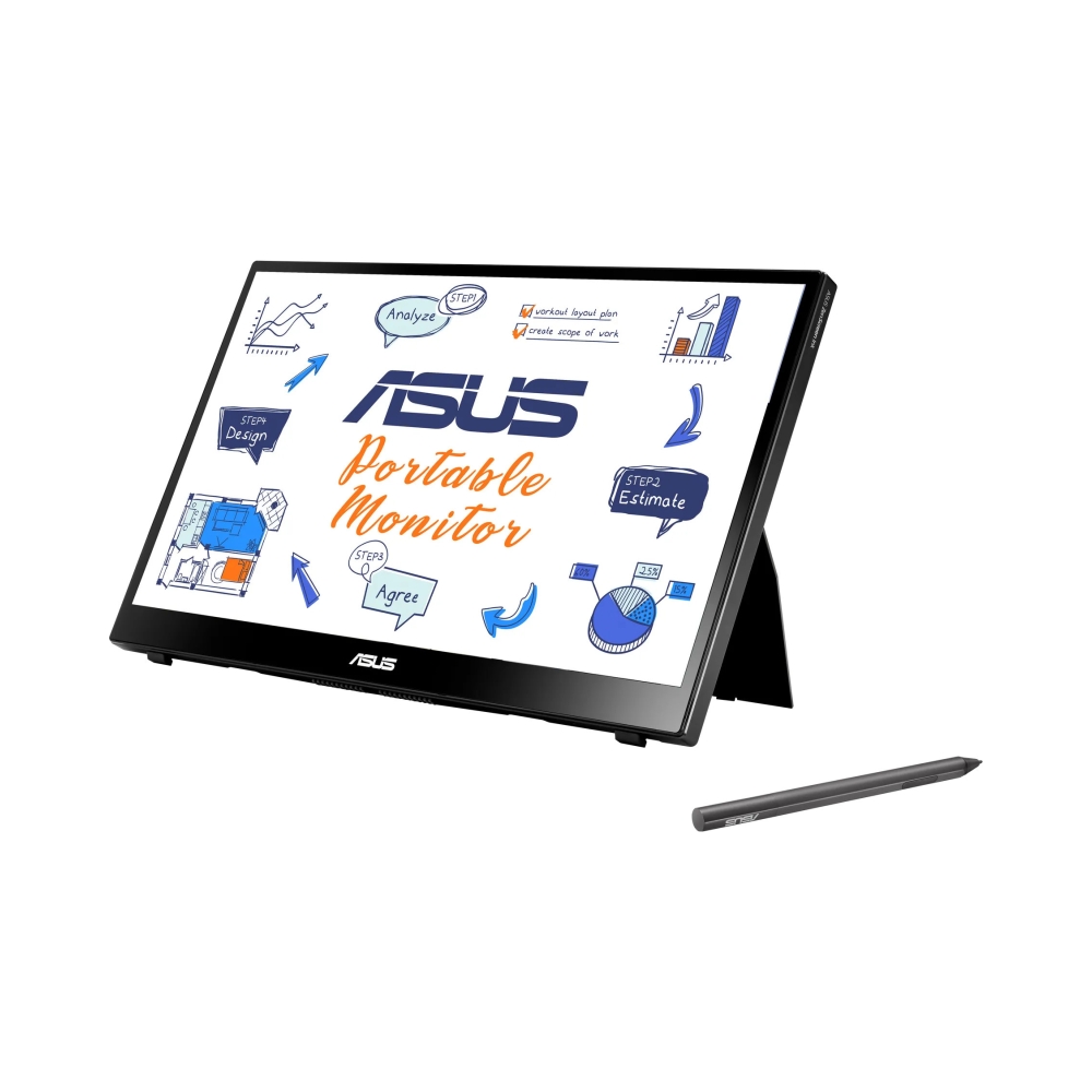 asus zenscreen ink mb14ahd portable monitor 14 fhd ips 10 point touch stylus pen usb c174