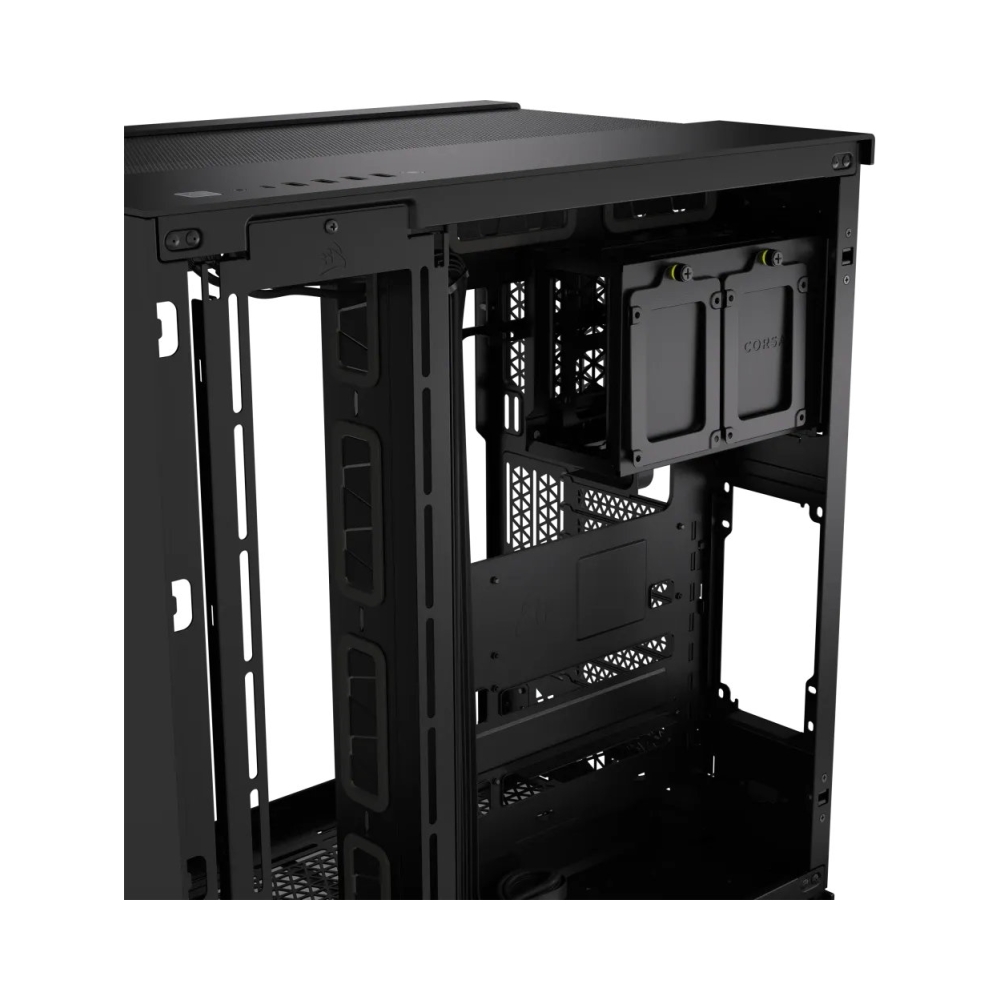 windowed tempered glass black corsair 6500x mid tower dual chamber pc case 2x 35 2x 25