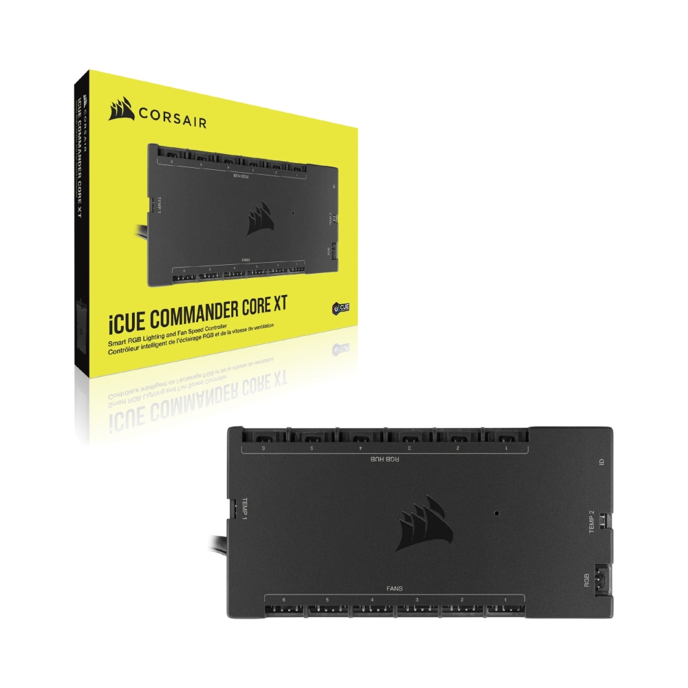 corsair icue commander core xt digital fan speed and rgb lighting controller
