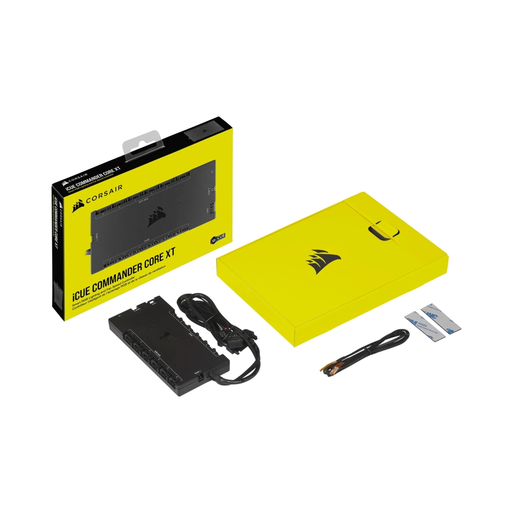 corsair icue commander core xt digital fan speed and rgb lighting controller