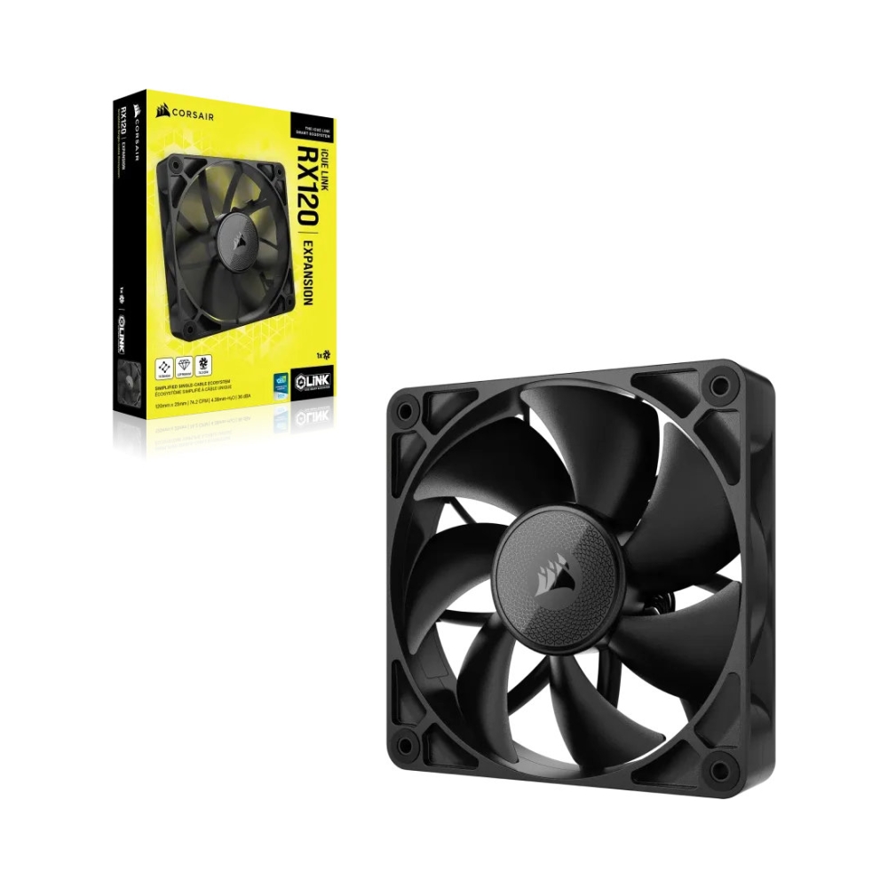 corsair rx series icue link rx120 120mm fan single pack