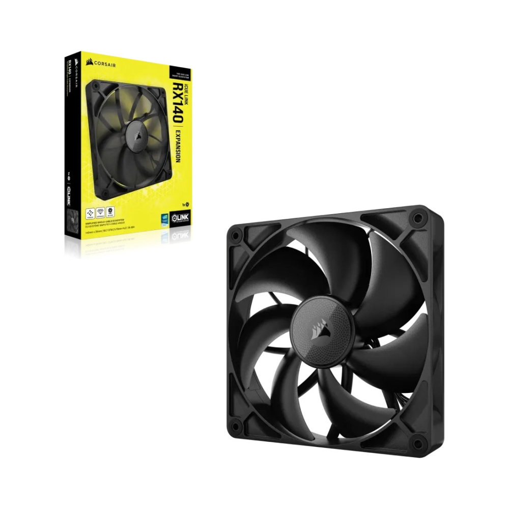 corsair rx series icue link rx140 140mm fan single pack