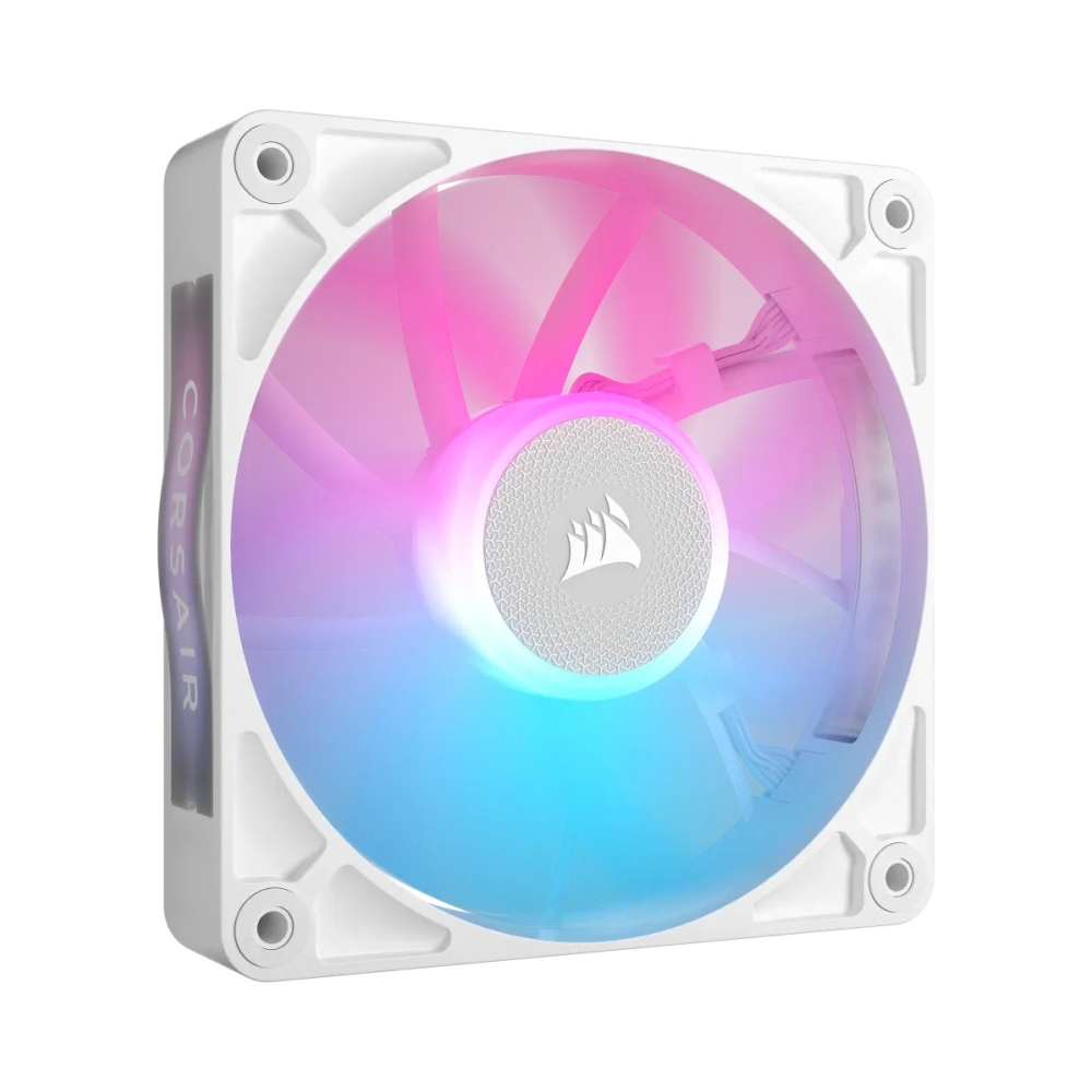 corsair rx rgb series icue link rx120 rgb white 120mm fan single pack