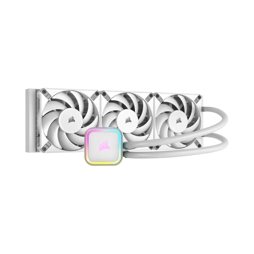 280mm radiator corsair icue h115i rgb elite liquid cpu cooler white high performance rgb pump