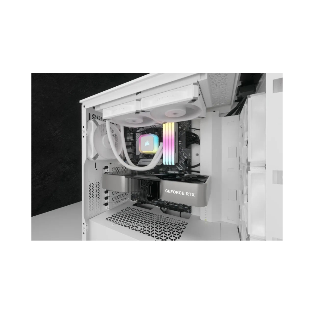 280mm radiator corsair icue h115i rgb elite liquid cpu cooler white high performance rgb pump