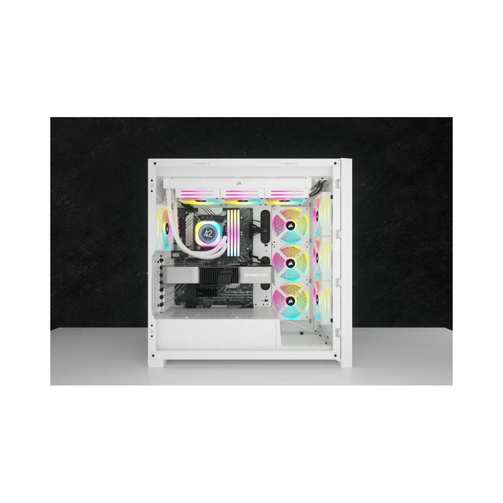 360mm radiator corsair icue link h150i lcd liquid cpu cooler white simplified all in one cpu