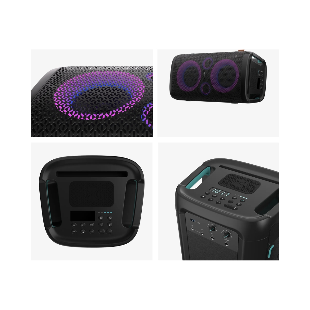 hisense hp100 party speaker power output 300w line in fm pll radio bluetooth usb playback x1