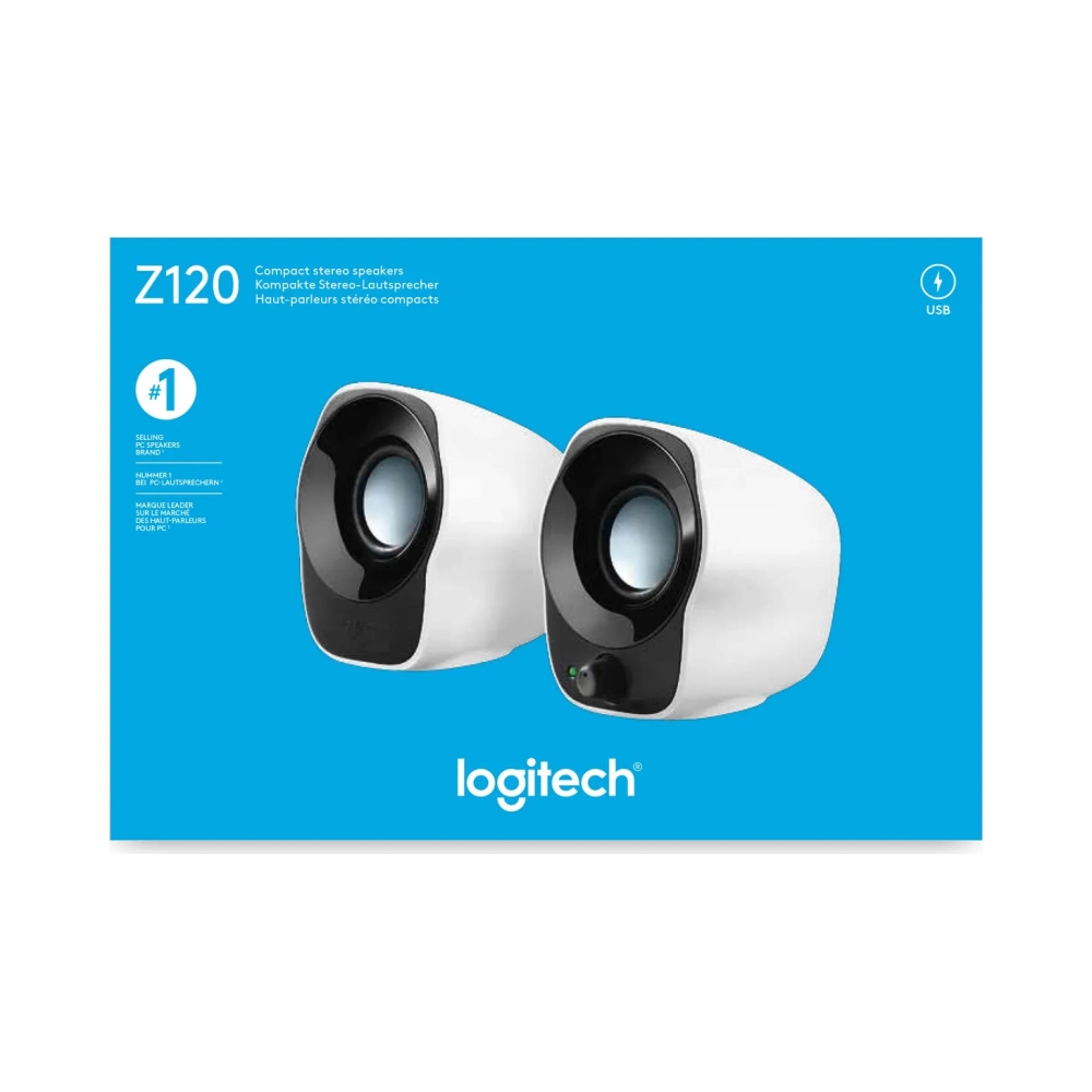 logitech desktop speakers z120 20 usb powered 35 mm audio input cable management power and volume