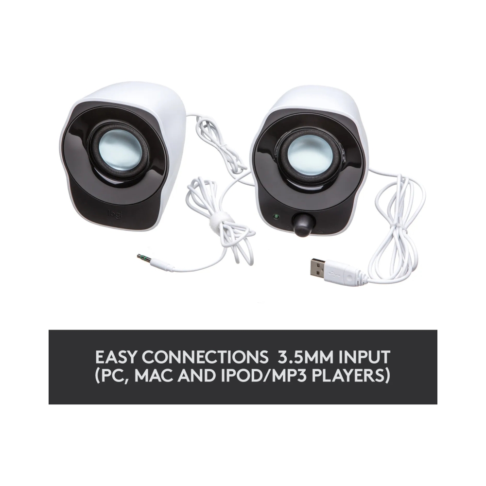logitech desktop speakers z120 20 usb powered 35 mm audio input cable management power and volume