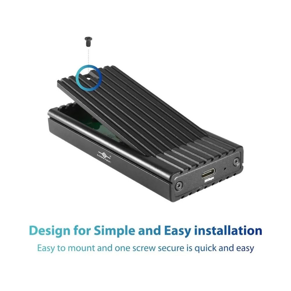 nexstar sx m2 nvme ssd to usb 32 gen2x2 20g type c black enclosure