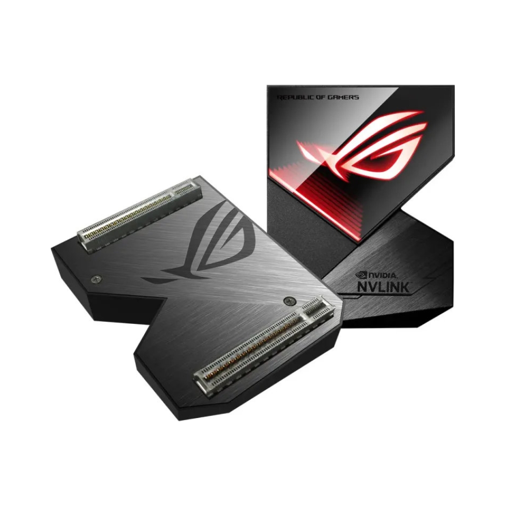 asus rog nvlink 4 l rog nvlink8482 bridge with aura sync rgb