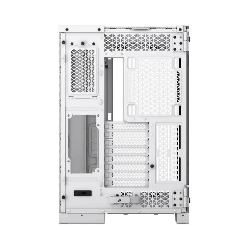 windowed tempered glass white corsair 6500x mid tower dual chamber pc case 2x 35 2x 25