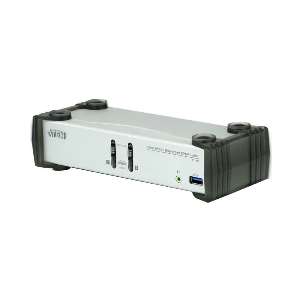 aten 2 port usb 30 displayport audio kvmp switch support up to 3840x216030hz w cord aten