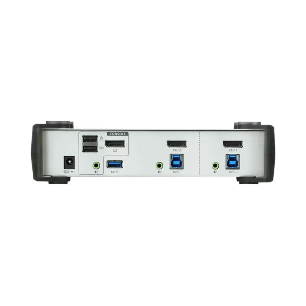 aten 2 port usb 30 displayport audio kvmp switch support up to 3840x216030hz w cord aten