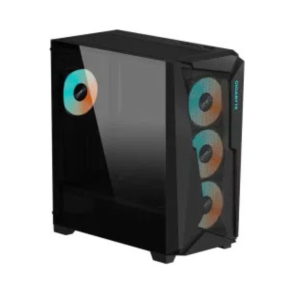 tempered glass gigabyte c301 glass atx chassis 2x 35 2x 25 drive bays front 3 x 120mm 3x