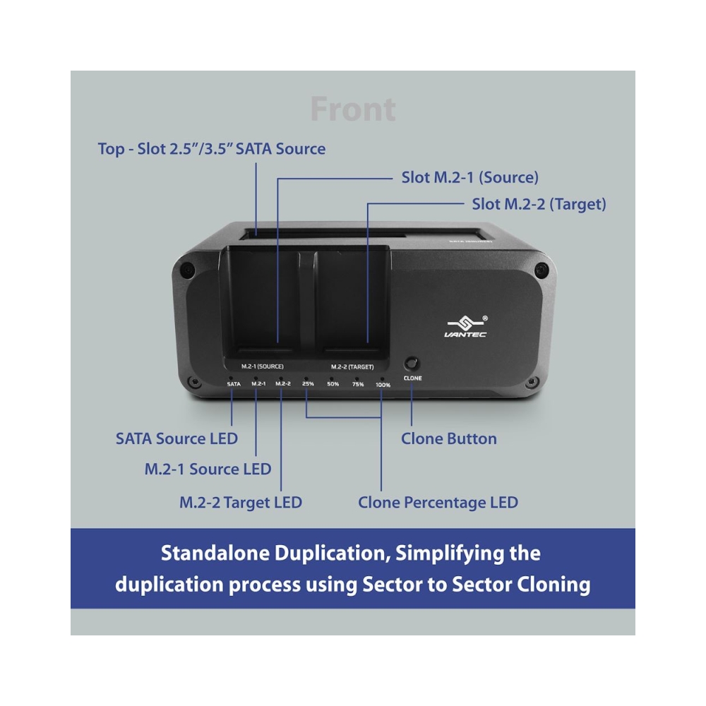nexstar jx usb 32 gen 2x1 triple bay dock with clone function